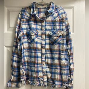 Plaid flannel made by Vanilla Star size large